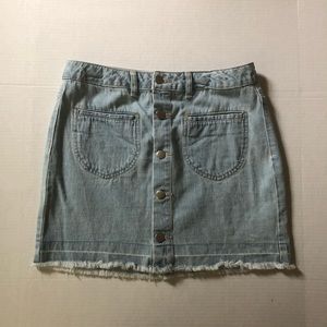 Denim Skirt - Button Front
